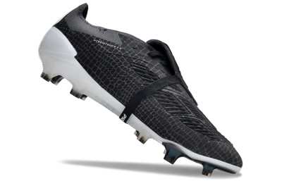 Men's Adidas Predator Elite Foldover Tongue FG Firm Ground Low-Tops Football Boots - Black/White