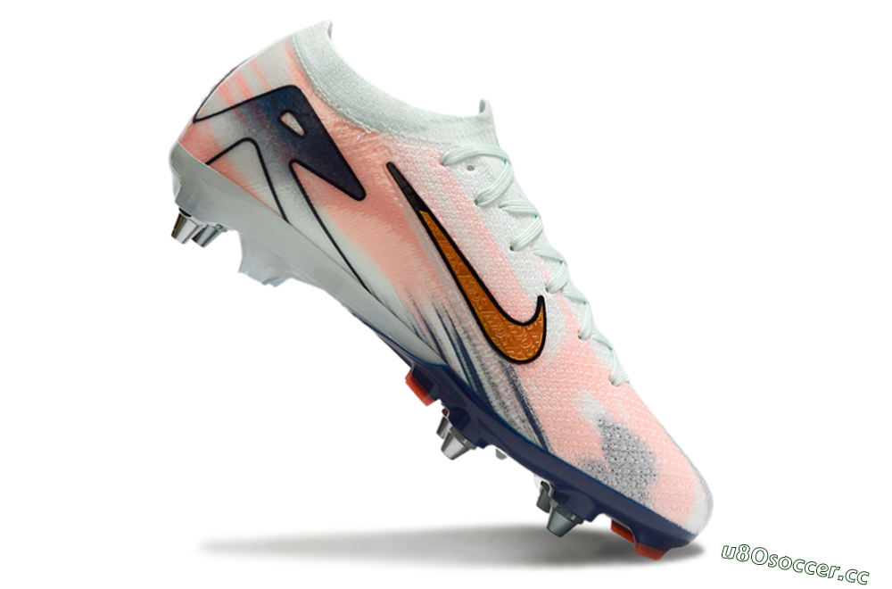 Men's Nike Air Zoom Mercurial Vapor 16 Elite SG Soft Ground Low-Tops Football Boots - Jade/Gold/Blue 4