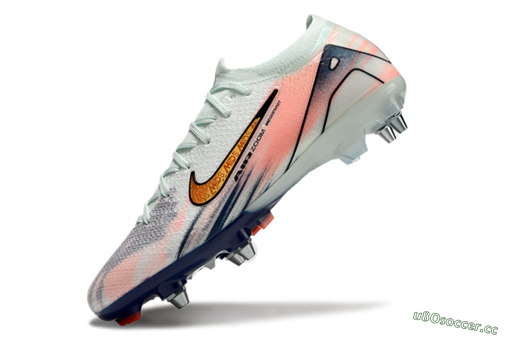 Men's Nike Air Zoom Mercurial Vapor 16 Elite SG Soft Ground Low-Tops Football Boots - Jade/Gold/Blue 5