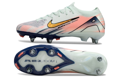Men's Nike Air Zoom Mercurial Vapor 16 Elite SG Soft Ground Low-Tops Football Boots - Jade/Gold/Blue