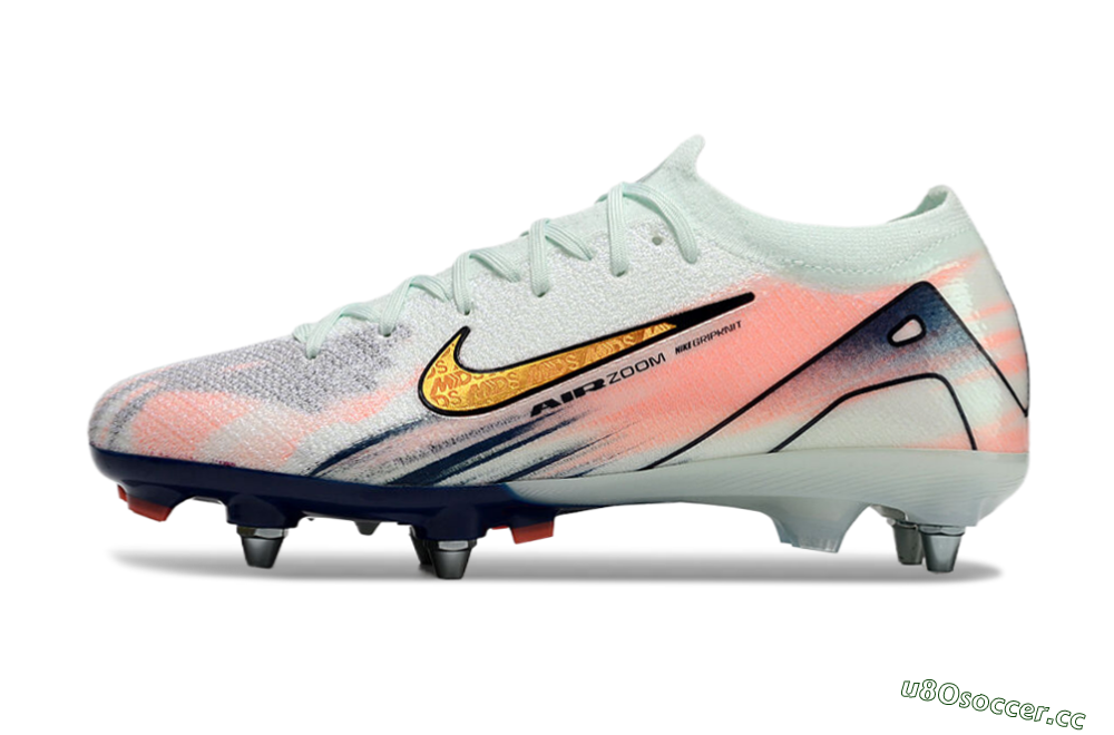 Men's Nike Air Zoom Mercurial Vapor 16 Elite SG Soft Ground Low-Tops Football Boots - Jade/Gold/Blue 0
