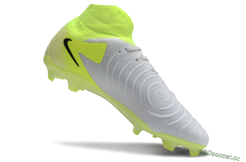 Men's Nike Phantom Luna Elite FG Firm Ground High-Tops Football Boots - Grey/Yellow/Black 4