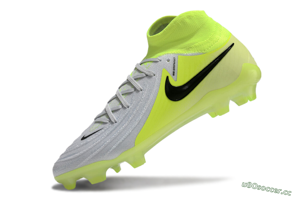 Men's Nike Phantom Luna Elite FG Firm Ground High-Tops Football Boots - Grey/Yellow/Black 5