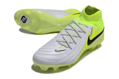 Men's Nike Phantom Luna Elite FG Firm Ground High-Tops Football Boots - Grey/Yellow/Black