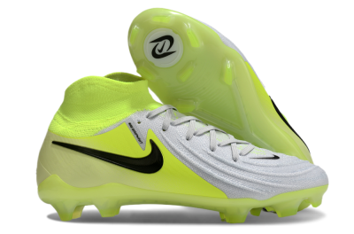 Men's Nike Phantom Luna Elite FG Firm Ground High-Tops Football Boots - Grey/Yellow/Black