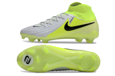 Men's Nike Phantom Luna Elite FG Firm Ground High-Tops Football Boots - Grey/Yellow/Black