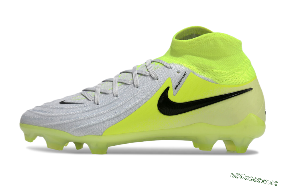 Men's Nike Phantom Luna Elite FG Firm Ground High-Tops Football Boots - Grey/Yellow/Black 0