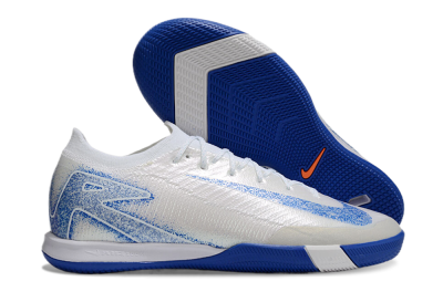 Men's Nike Air Zoom Mercurial Vapor 16 Elite IC Indoor & Futsal Low-Tops Football Shoes - Beige/Blue/White