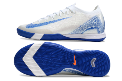 Men's Nike Air Zoom Mercurial Vapor 16 Elite IC Indoor & Futsal Low-Tops Football Shoes - Beige/Blue/White