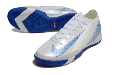 Men's Nike Air Zoom Mercurial Vapor 16 Elite IC Indoor & Futsal Low-Tops Football Shoes - Beige/Blue/White