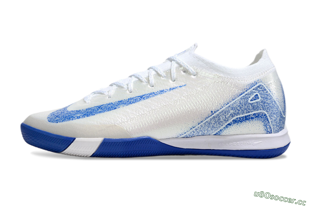 Men's Nike Air Zoom Mercurial Vapor 16 Elite IC Indoor & Futsal Low-Tops Football Shoes - Beige/Blue/White 0