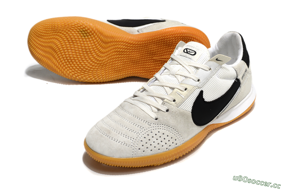Men's Nike Street Gato IC Indoor & Futsal Low-Tops Football Shoes - Grey/Black/White 3