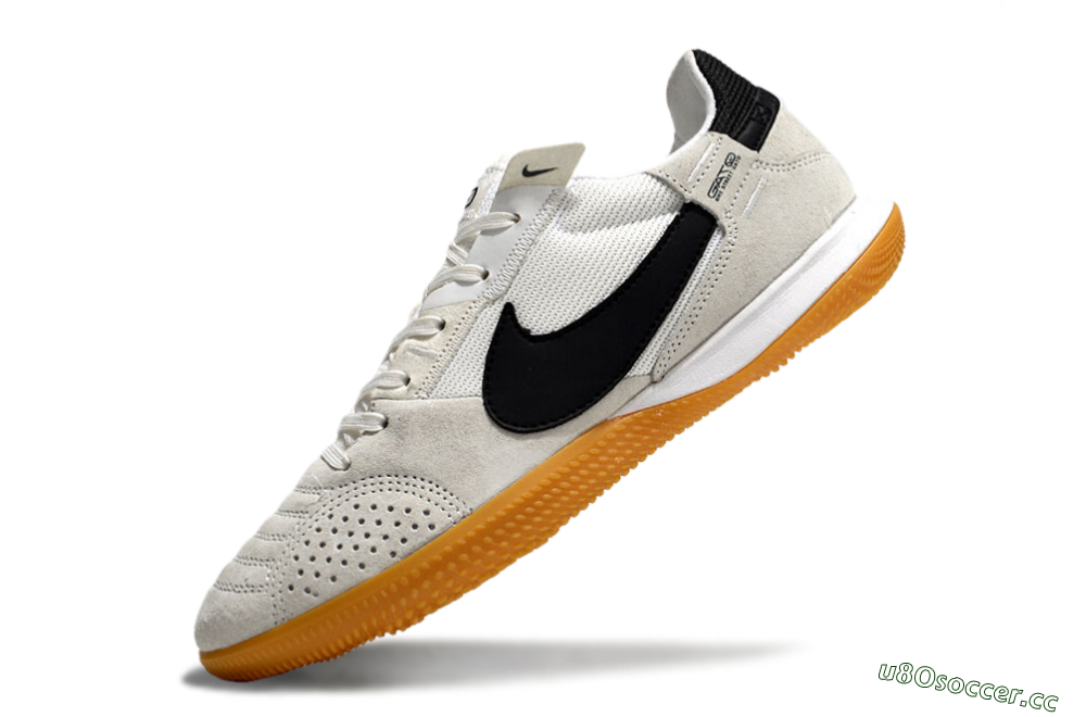 Men's Nike Street Gato IC Indoor & Futsal Low-Tops Football Shoes - Grey/Black/White 5