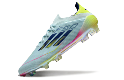 Men's Adidas F50 Elite FG Firm Ground Low-Tops Football Boots - Jade/Blue/Gold/Pink
