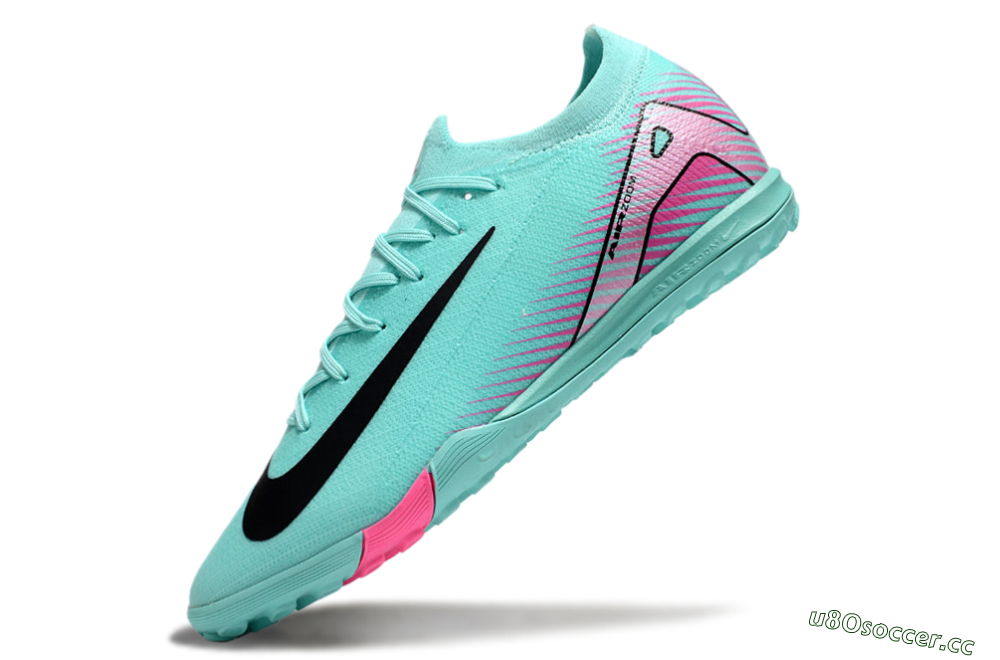 Unisex Nike Air Zoom Mercurial Vapor 16 Elite TF Artificial Turf Low-Tops Football Shoes - Jade/Black/Pink 5