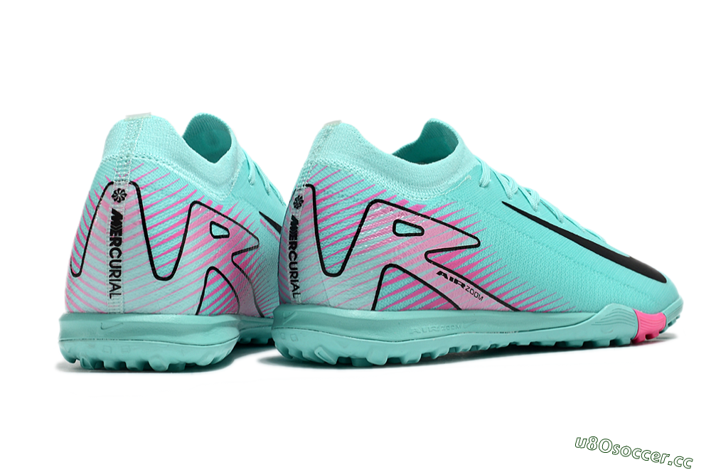 Unisex Nike Air Zoom Mercurial Vapor 16 Elite TF Artificial Turf Low-Tops Football Shoes - Jade/Black/Pink 6