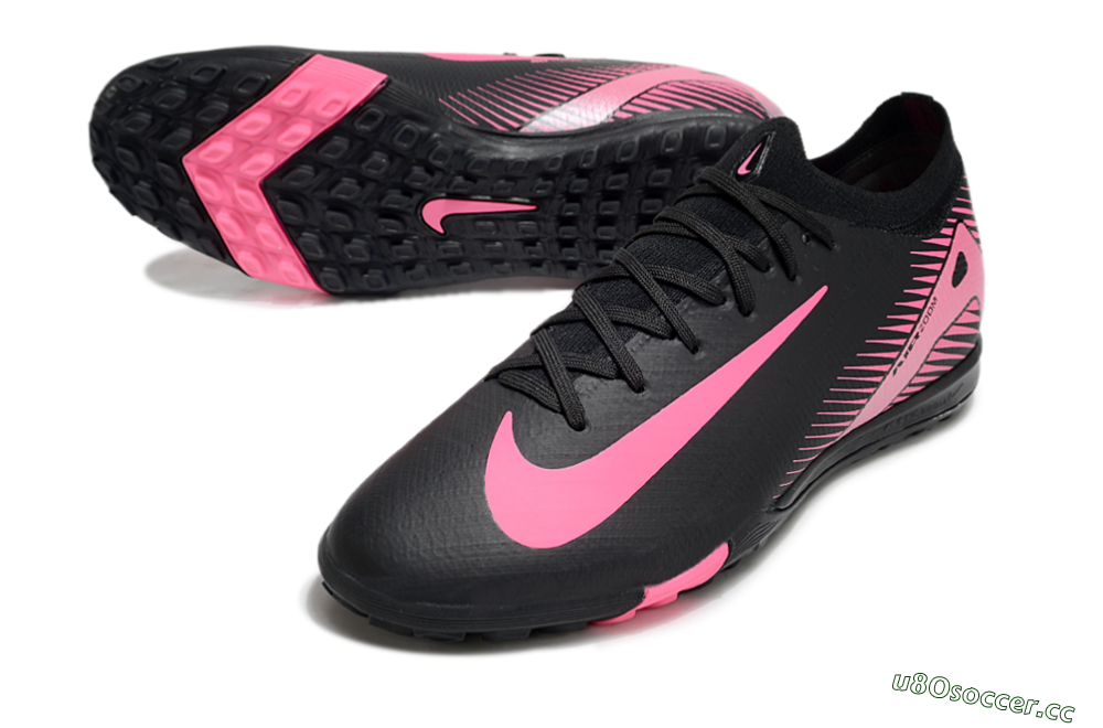 Unisex Nike Air Zoom Mercurial Vapor 16 Elite TF Artificial Turf Low-Tops Football Shoes - Black/Pink 3