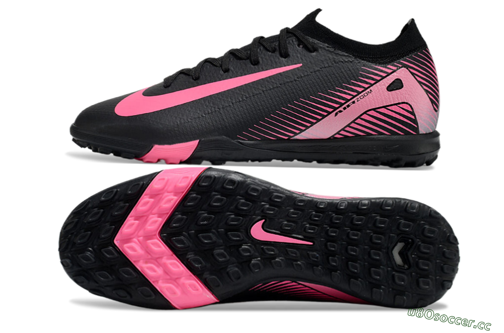 Unisex Nike Air Zoom Mercurial Vapor 16 Elite TF Artificial Turf Low-Tops Football Shoes - Black/Pink 1