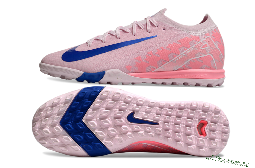 Unisex Nike Air Zoom Mercurial Vapor 16 Elite TF Artificial Turf Low-Tops Football Shoes - Pink/Blue/White 1