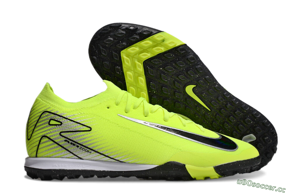 Unisex Nike Air Zoom Mercurial Vapor 16 Elite TF Artificial Turf Low-Tops Football Shoes - Yellow/Black/Silver 2