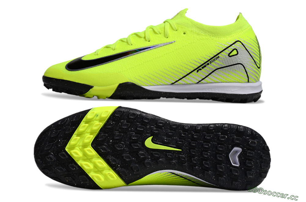Unisex Nike Air Zoom Mercurial Vapor 16 Elite TF Artificial Turf Low-Tops Football Shoes - Yellow/Black/Silver 1