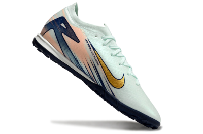 Unisex Nike Air Zoom Mercurial Vapor 16 Elite TF Artificial Turf Low-Tops Football Shoes - Jade/Gold/Blue