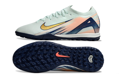 Unisex Nike Air Zoom Mercurial Vapor 16 Elite TF Artificial Turf Low-Tops Football Shoes - Jade/Gold/Blue