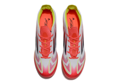 Men's Adidas F50 Elite TF Artificial Turf Low-Tops Football Shoes - White/Red/Yellow