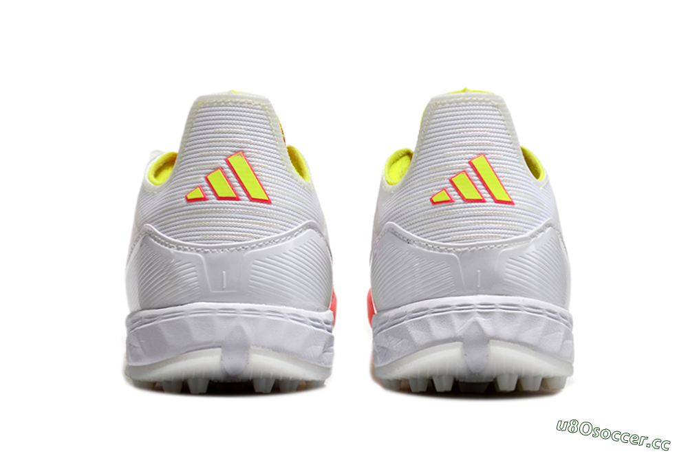Men's Adidas F50 Elite TF Artificial Turf Low-Tops Football Shoes - White/Red/Yellow 4