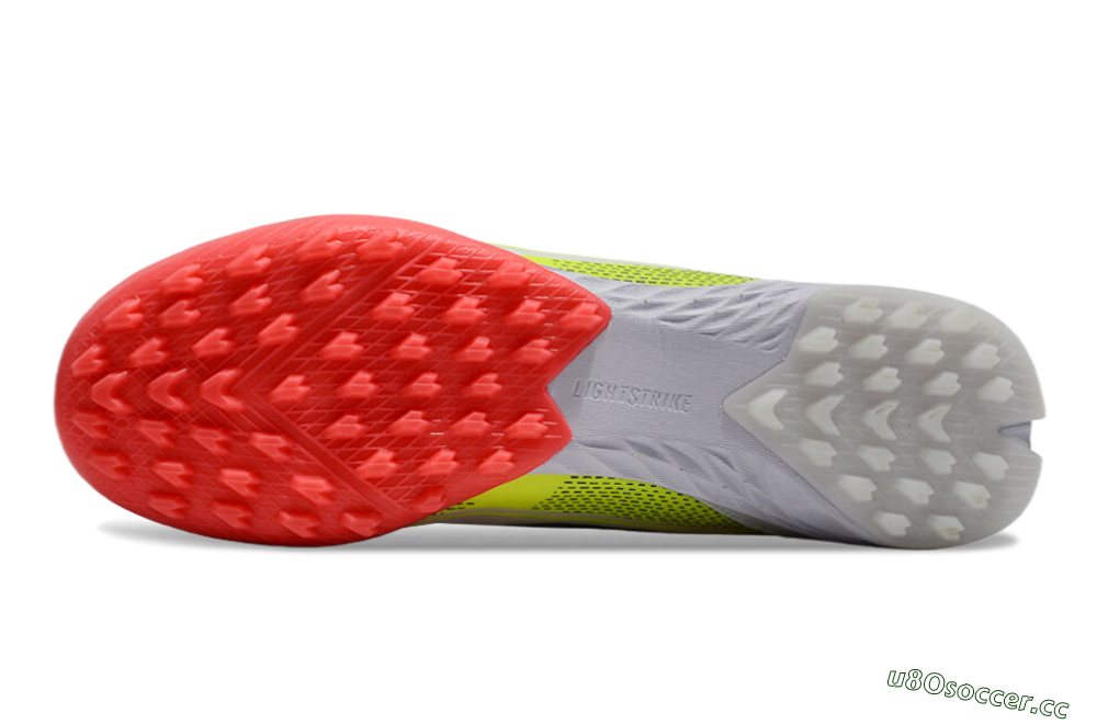Men's Adidas F50 Elite TF Artificial Turf Low-Tops Football Shoes - White/Red/Yellow 5