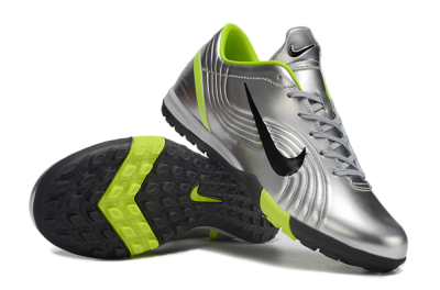 Unisex Nike Zoom Mercurial Vapor 1 Rgn SE TF Artificial Turf Low-Tops Football Shoes - Silver/Black/Yellow