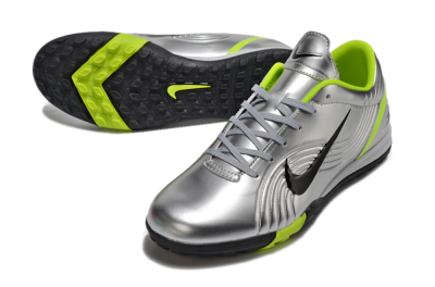 Unisex Nike Zoom Mercurial Vapor 1 Rgn SE TF Artificial Turf Low-Tops Football Shoes - Silver/Black/Yellow
