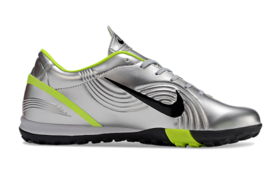 Unisex Nike Zoom Mercurial Vapor 1 Rgn SE TF Artificial Turf Low-Tops Football Shoes - Silver/Black/Yellow