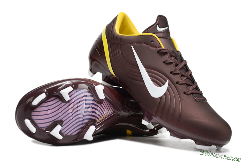 Unisex Nike Air Zoom Mercurial Vapor 16 Elite FG Firm Ground Low-Tops Football Boots - Brown/White/Yellow 1