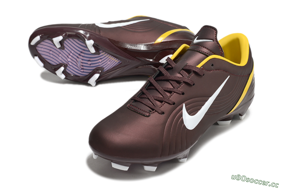 Unisex Nike Air Zoom Mercurial Vapor 16 Elite FG Firm Ground Low-Tops Football Boots - Brown/White/Yellow 3
