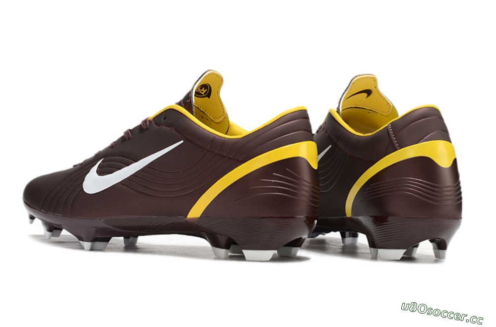 Unisex Nike Air Zoom Mercurial Vapor 16 Elite FG Firm Ground Low-Tops Football Boots - Brown/White/Yellow 4