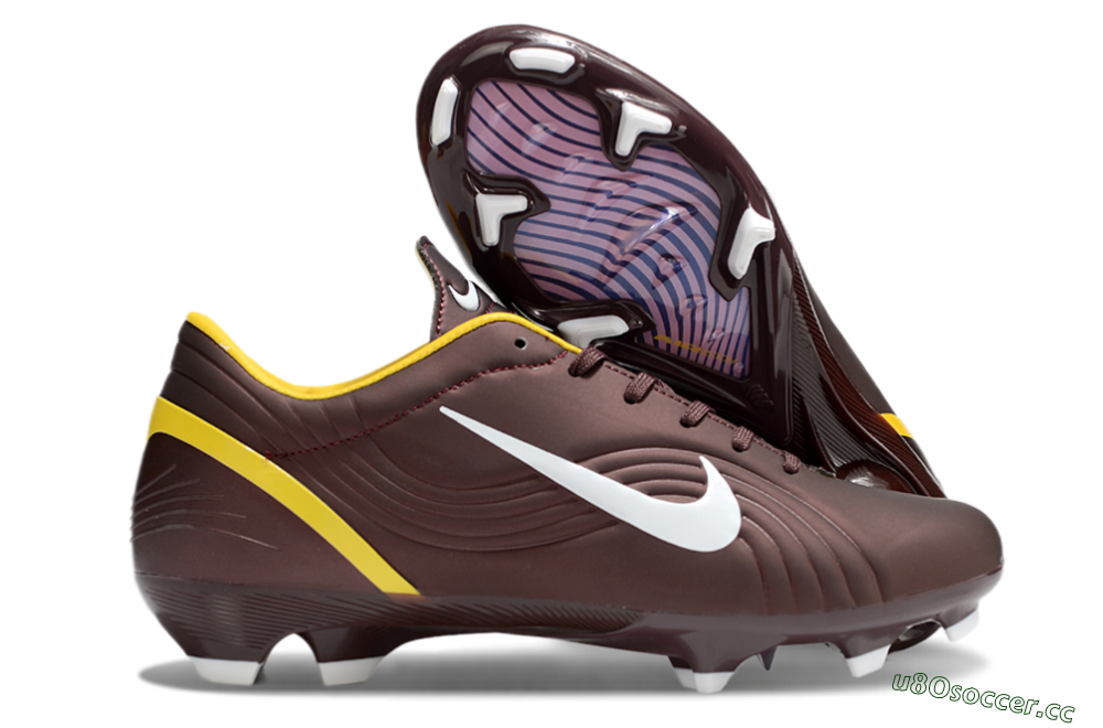 Unisex Nike Air Zoom Mercurial Vapor 16 Elite FG Firm Ground Low-Tops Football Boots - Brown/White/Yellow 2