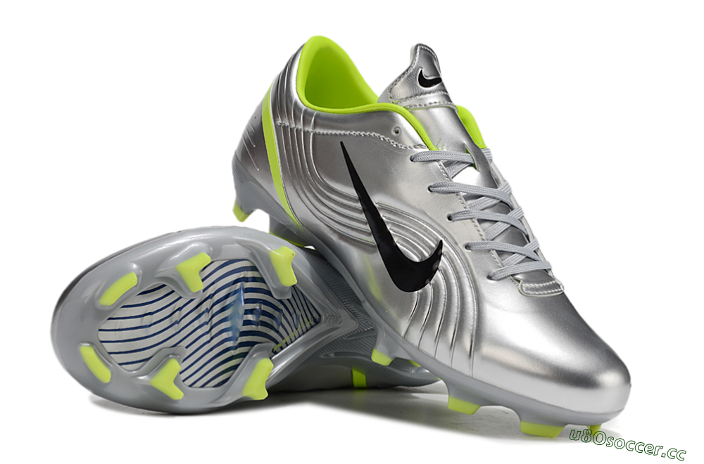 Unisex Nike Zoom Mercurial Vapor 1 Rgn SE FG Firm Ground Low-Tops Football Boots - Silver/Black/Yellow 1