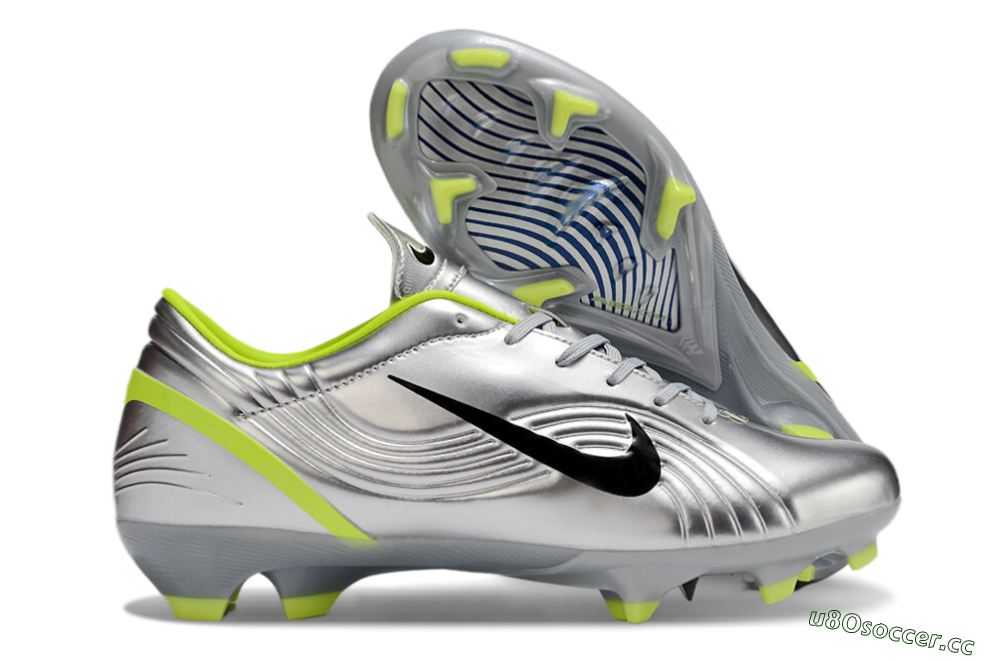 Unisex Nike Zoom Mercurial Vapor 1 Rgn SE FG Firm Ground Low-Tops Football Boots - Silver/Black/Yellow 2