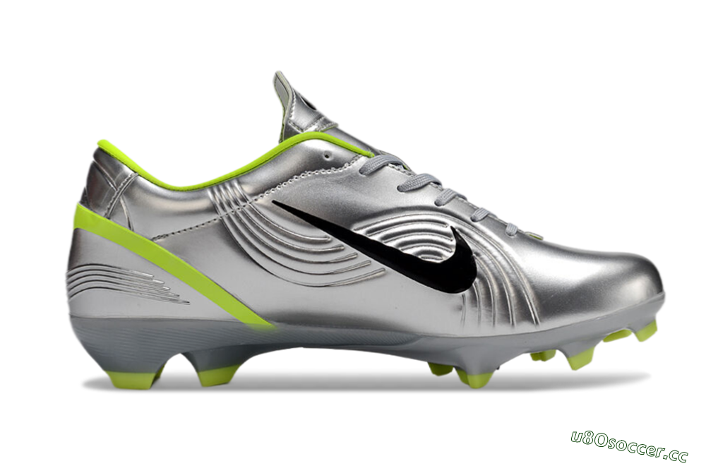 Unisex Nike Zoom Mercurial Vapor 1 Rgn SE FG Firm Ground Low-Tops Football Boots - Silver/Black/Yellow 5