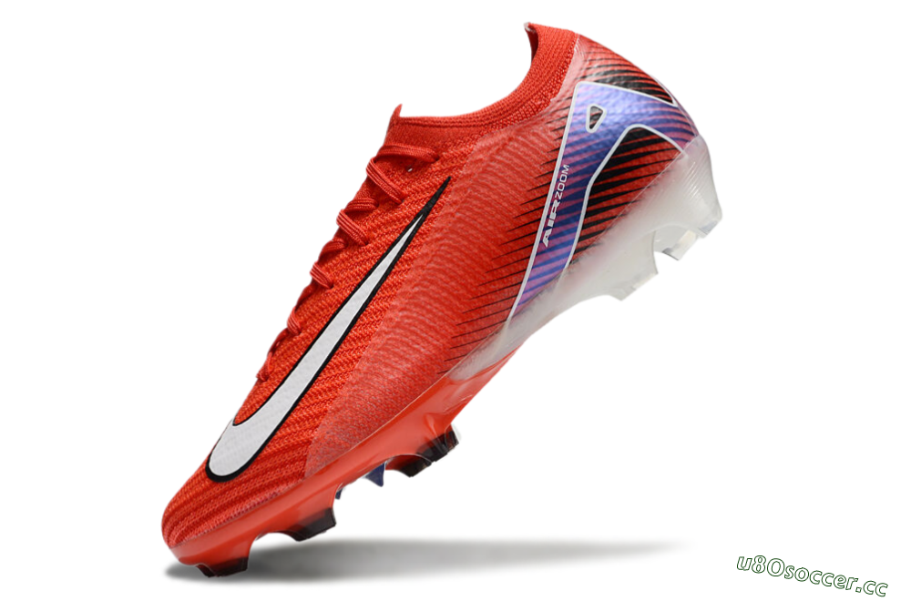 Men's Nike Air Zoom Mercurial Vapor 16 Elite FG Firm Ground Low-Tops Football Boots - Red/White/Blue 5