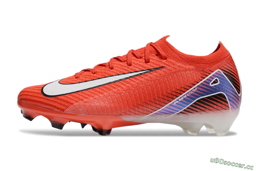Men's Nike Air Zoom Mercurial Vapor 16 Elite FG Firm Ground Low-Tops Football Boots - Red/White/Blue 0