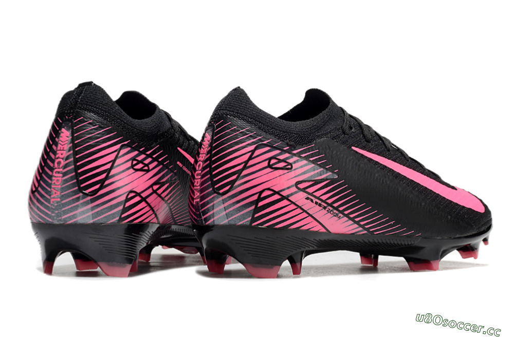 Men's Nike Air Zoom Mercurial Vapor 16 Elite FG Firm Ground Low-Tops Football Boots - Black/Pink 6