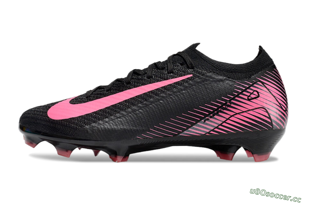Men's Nike Air Zoom Mercurial Vapor 16 Elite FG Firm Ground Low-Tops Football Boots - Black/Pink 0