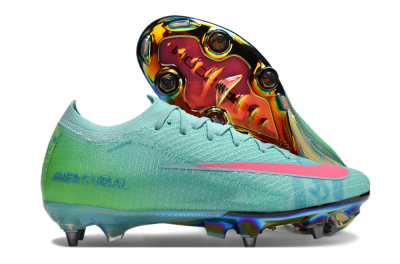 Men's Nike Air Zoom Mercurial Vapor 16 Elite SG Soft Ground Low-Tops Football Boots - Jade/Pink/Gold