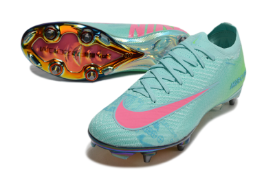 Men's Nike Air Zoom Mercurial Vapor 16 Elite SG Soft Ground Low-Tops Football Boots - Jade/Pink/Gold