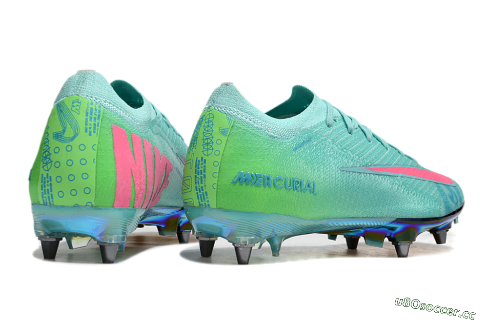 Men's Nike Air Zoom Mercurial Vapor 16 Elite SG Soft Ground Low-Tops Football Boots - Jade/Pink/Gold 6