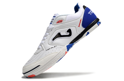 Men's Joma Top Flex IC Indoor & Futsal Low-Tops Football Shoes - White/Red/Blue