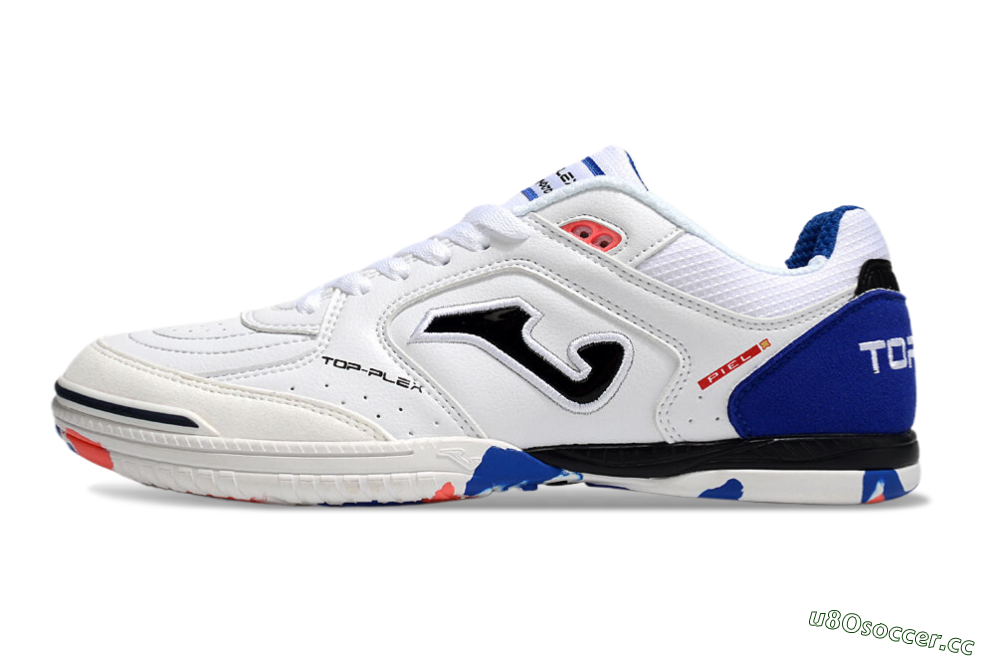 Men's Joma Top Flex IC Indoor & Futsal Low-Tops Football Shoes - White/Red/Blue 0