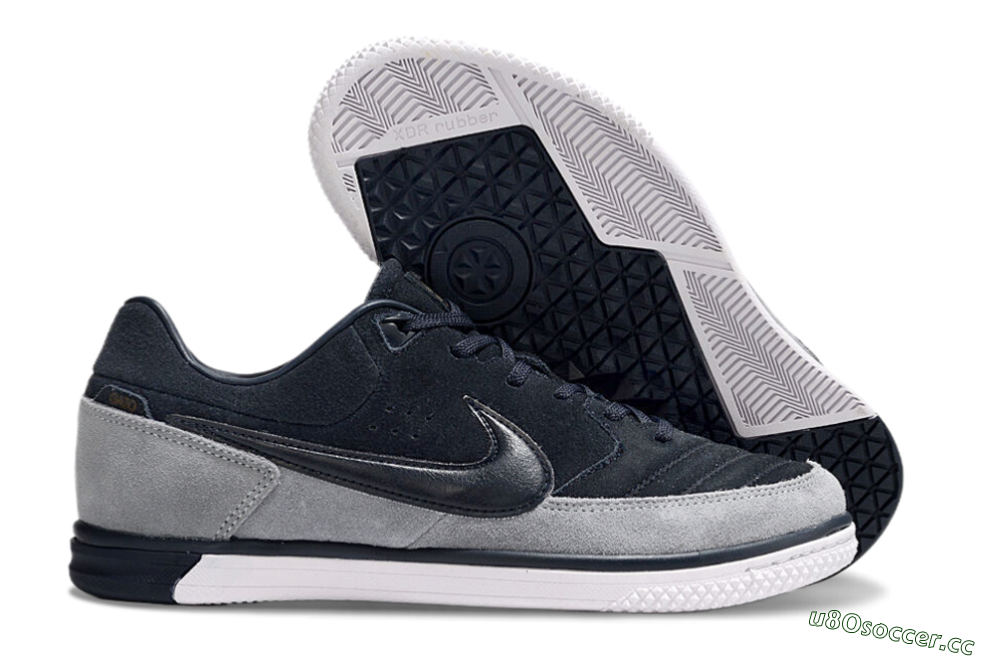 Men's Nike Street Gato IC Indoor & Futsal Low-Tops Football Shoes - Blue/Grey/White 2